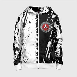 Детская толстовка на молнии Mercedes краски текстура