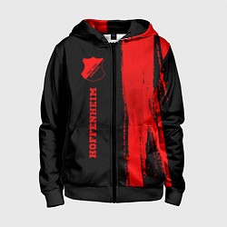 Детская толстовка на молнии Hoffenheim - red gradient по-вертикали