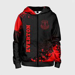 Детская толстовка на молнии Everton - red gradient вертикально