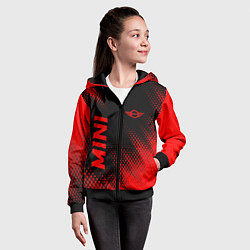 Толстовка на молнии детская Mini - red gradient вертикально, цвет: 3D-черный — фото 2
