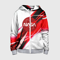 Толстовка на молнии детская Nasa абстрактные полосы, цвет: 3D-меланж