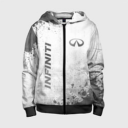 Детская толстовка на молнии Infiniti - white gradient вертикально