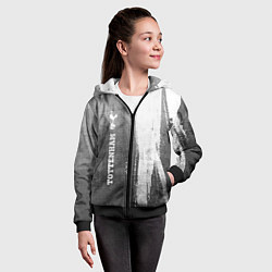 Толстовка на молнии детская Tottenham - grey gradient по-вертикали, цвет: 3D-черный — фото 2