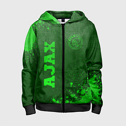 Детская толстовка на молнии Ajax - green gradient вертикально