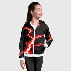 Толстовка на молнии детская The rift, цвет: 3D-белый — фото 2