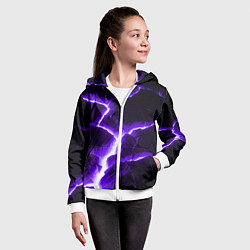 Толстовка на молнии детская The rift, цвет: 3D-белый — фото 2