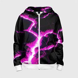 Толстовка на молнии детская Color pink black, цвет: 3D-белый