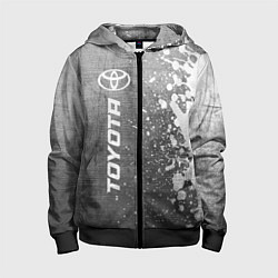 Детская толстовка на молнии Toyota - grey gradient по-вертикали