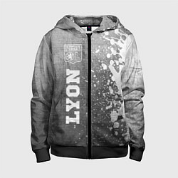 Детская толстовка на молнии Lyon - grey gradient по-вертикали