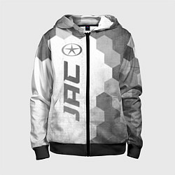 Детская толстовка на молнии JAC - white gradient по-вертикали