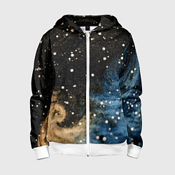 Детская толстовка на молнии Черно-синий фон текстура