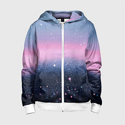 Детская толстовка на молнии Восход с блестками - текстура