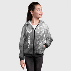 Толстовка на молнии детская Valorant - grey gradient по-вертикали, цвет: 3D-черный — фото 2