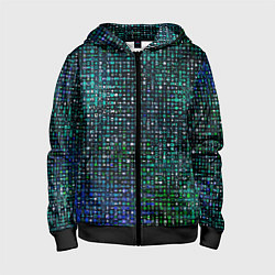 Детская толстовка на молнии Тёмный синий абстрактный мелкий паттерн