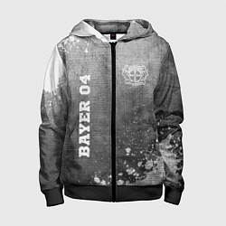 Толстовка на молнии детская Bayer 04 - grey gradient вертикально, цвет: 3D-черный
