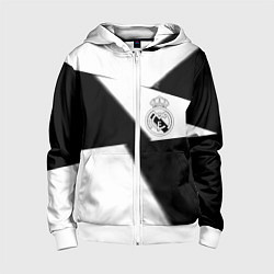 Толстовка на молнии детская Real Madrid geometry black, цвет: 3D-белый