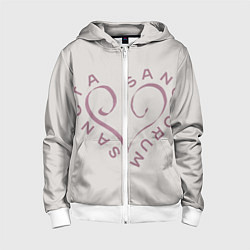 Толстовка на молнии детская Святая святых, цвет: 3D-белый