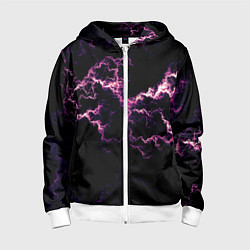 Детская толстовка на молнии Lightning pink glow