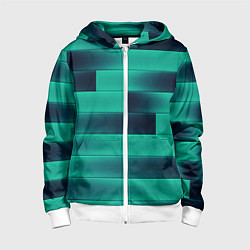 Детская толстовка на молнии Color light blue square