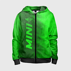 Толстовка на молнии детская Mini - green gradient по-вертикали, цвет: 3D-черный