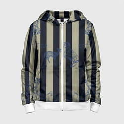 Детская толстовка на молнии Чёрные полосы