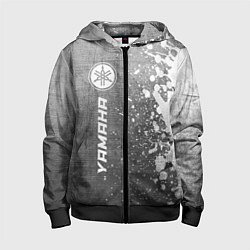 Толстовка на молнии детская Yamaha - grey gradient по-вертикали, цвет: 3D-черный
