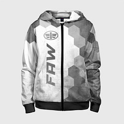 Детская толстовка на молнии FAW - white gradient по-вертикали