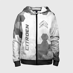 Детская толстовка на молнии Citroen - white gradient вертикально