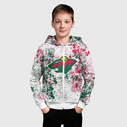 Толстовка на молнии детская Minnesota Wild NHL white, цвет: 3D-белый — фото 2