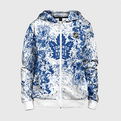 Толстовка на молнии детская Toronto Maple Leafs NHL white, цвет: 3D-белый