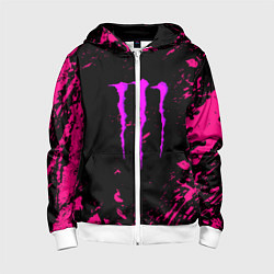 Детская толстовка на молнии Monster energy неоновые краски лого