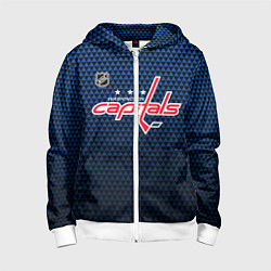 Детская толстовка на молнии Вашингтон Кэпиталз - синий градиент