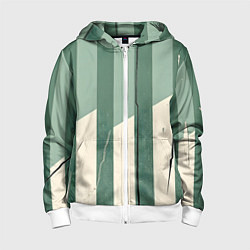 Детская толстовка на молнии Зеленые полосы