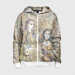 Детская толстовка на молнии Девушки стимпанк
