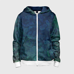 Детская толстовка на молнии Абстракция - marine camouflage