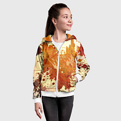 Толстовка на молнии детская Абстракция - sunspot, цвет: 3D-белый — фото 2