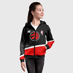Толстовка на молнии детская Toronto Raptors - basketball, цвет: 3D-черный — фото 2