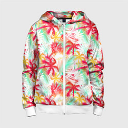 Детская толстовка на молнии Palm red yellow