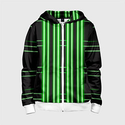 Детская толстовка на молнии Neon green