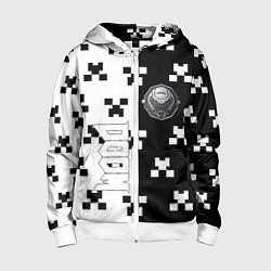 Детская толстовка на молнии Doom x minecraft pattern