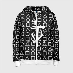 Детская толстовка на молнии Doom geometry pattern
