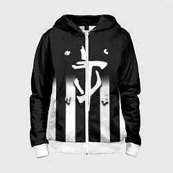 Детская толстовка на молнии Doom line white