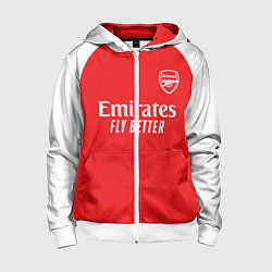 Толстовка на молнии детская Арсенал Лондон домашняя форма 2025 2026, цвет: 3D-белый