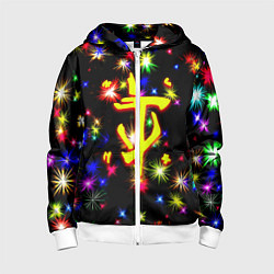 Детская толстовка на молнии Doom новогодние искры