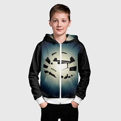 Толстовка на молнии детская Имперский штурмовик - градиент, цвет: 3D-белый — фото 2