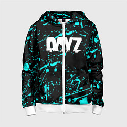 Толстовка на молнии детская Dayz голубые краски, цвет: 3D-белый