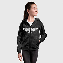 Толстовка на молнии детская Вархаммер - Империум человечества, цвет: 3D-черный — фото 2