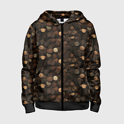 Детская толстовка на молнии Монеты - паттерн