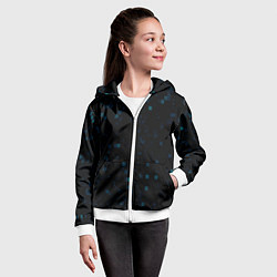 Толстовка на молнии детская Color dark blue khaki, цвет: 3D-белый — фото 2