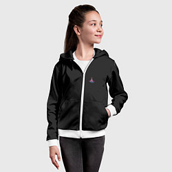 Толстовка на молнии детская New year eve in the forest, цвет: 3D-белый — фото 2